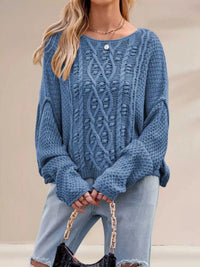 Cable Knit Dropped Shoulder Sweater 100100337070242 47 Affordable Fashion Under $100 Jerry's Apparel 