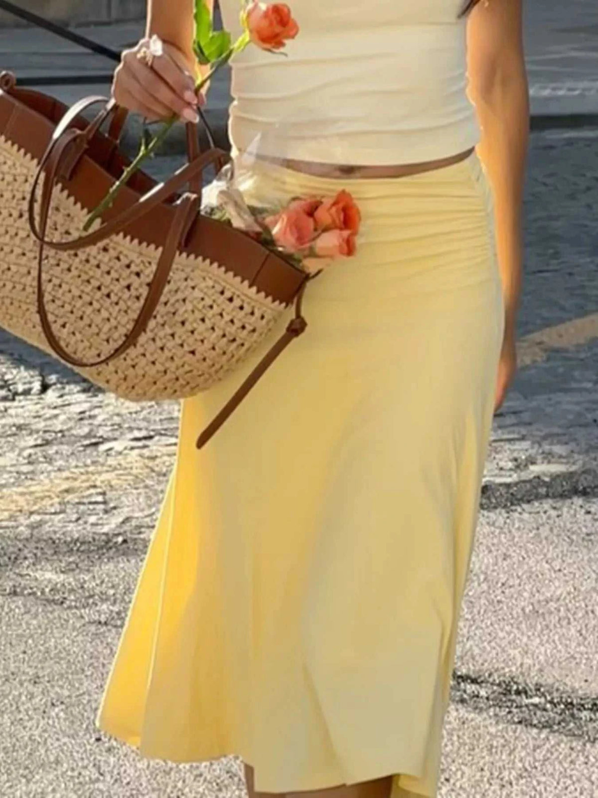 Flowy Ruched Waist Skirt 100100339808881 26 Affordable Fashion Under $100 Jerry's Apparel 