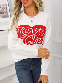 Valentine's Day Love Club Heart Graphic Sweater 100100473378432 48 Affordable Fashion Under $100 Jerry's Apparel 