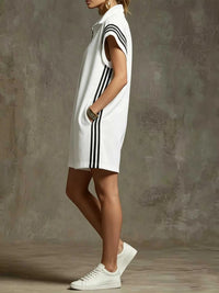 Striped Zip Front Romper 100100341112740 41 Women's Romper Affordable Fashion Under $100 Jerry's Apparel 