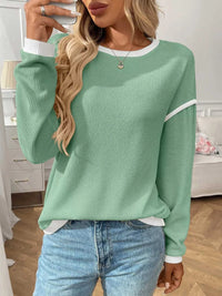Ribbed Knit Contrast Trim Sweater 100100032701989 29 Affordable Fashion Under $100 Jerry's Apparel 