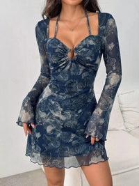 Mesh Long Sleeve Cutout Mini Dress 101001699046103 45 Affordable Fashion Under $100 Jerry's Apparel 