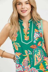 Umgee Paisley Floral Sleeveless Midi Dress 100100180051499 66 Affordable Fashion Under $100 Jerry's Apparel 