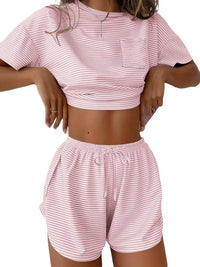 Printed Round Neck Tee and Shorts Set 100100695671655 31 Affordable Fashion Under $100 Jerry's Apparel 