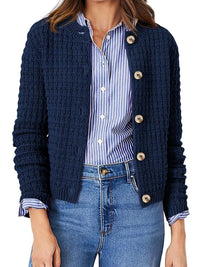 Textured Knit Button-Front Cardigan 100100626365347 44 Affordable Fashion Under $100 Jerry's Apparel 