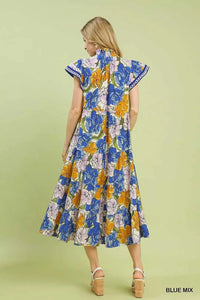 Umgee Mix Bold Floral Tiered Midi Dress 100100593221588 62 Affordable Fashion Under $100 Jerry's Apparel 