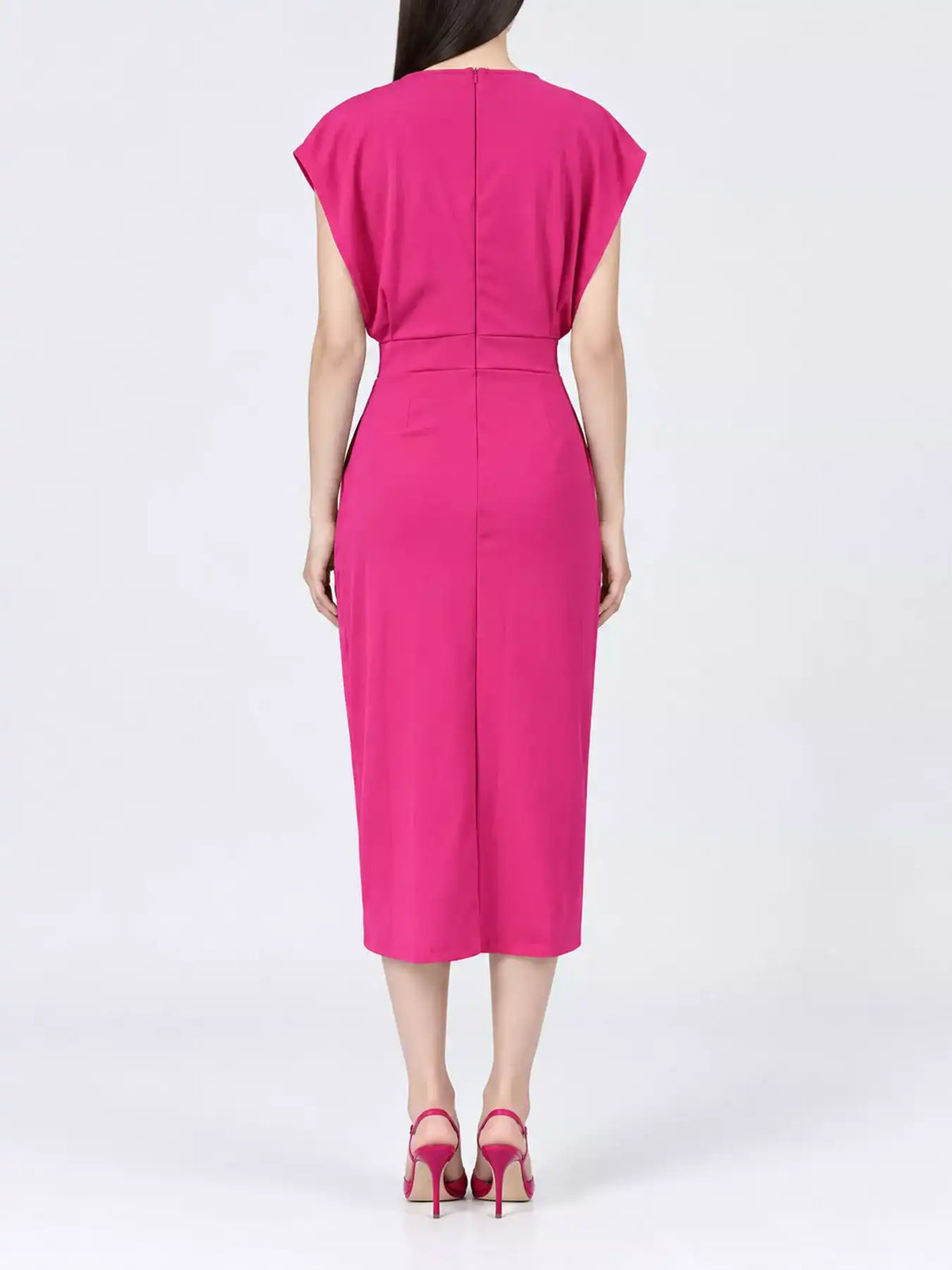 Sleeveless Midi Dress with Gold Button Detail and Side Slit 101001590890082 42 Affordable Fashion Under $100 Jerry's Apparel 
