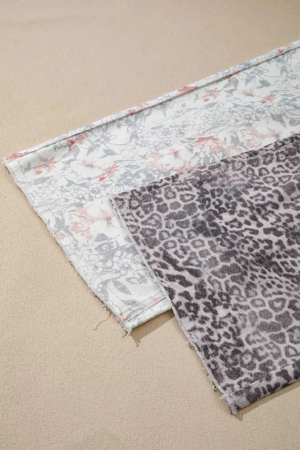 Floral and Leopard Print Wide-Leg Jeans 100100407191762 62 Affordable Fashion Under $100 Jerry's Apparel 