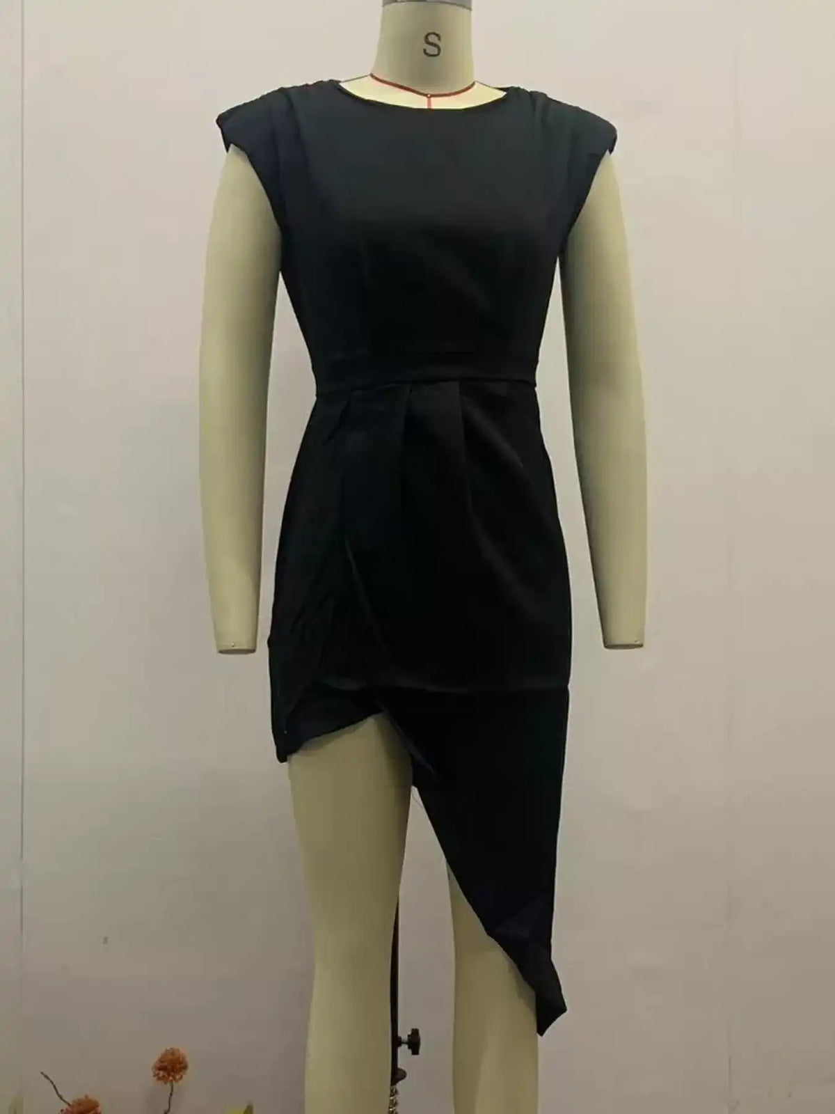 Full Size Elegant Asymmetrical Backless Pleated Dress Plus Size 101001993790464 70 Affordable Fashion Under $100 Jerry's Apparel 