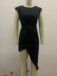 Full Size Elegant Asymmetrical Backless Pleated Dress Plus Size 101001993790464 70 Affordable Fashion Under $100 Jerry's Apparel 