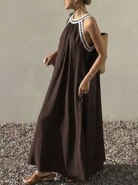 Crochet Trim Sleeveless Maxi Dress 100100555931354 39 Affordable Fashion Under $100 Jerry's Apparel 