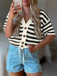 Striped Button Up Cardigan 100100464003213 48 Affordable Fashion Under $100 Jerry's Apparel 