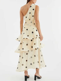 Polka Dot One-Shoulder Ruffle Dress 100100403782395 65 Gifts for Her Jerry's Apparel 