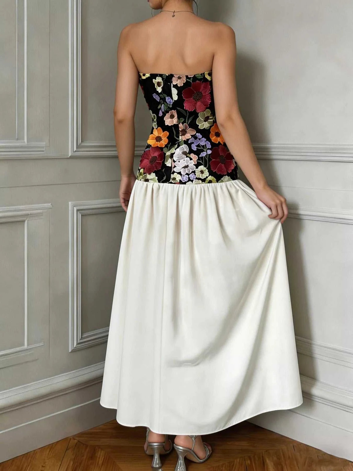 Floral Embroidered Tube Maxi Dress 100100256708656 41 Affordable Fashion Under $100 Jerry's Apparel 
