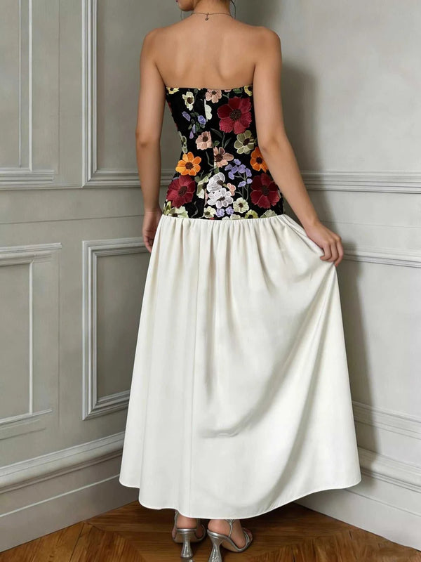 Floral Embroidered Tube Maxi Dress 100100256708656 41 Affordable Fashion Under $100 Jerry's Apparel 