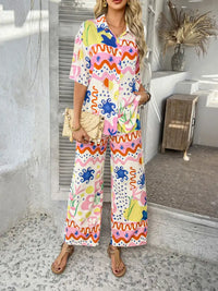Devine Printed Button Down Shirt and Pants Set 100100774461792 54 Affordable Fashion Under $100 Jerry's Apparel 