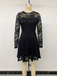 Elegant Lace Long Sleeve Mini Dress 100100416267277 48 Affordable Fashion Under $100 Jerry's Apparel 