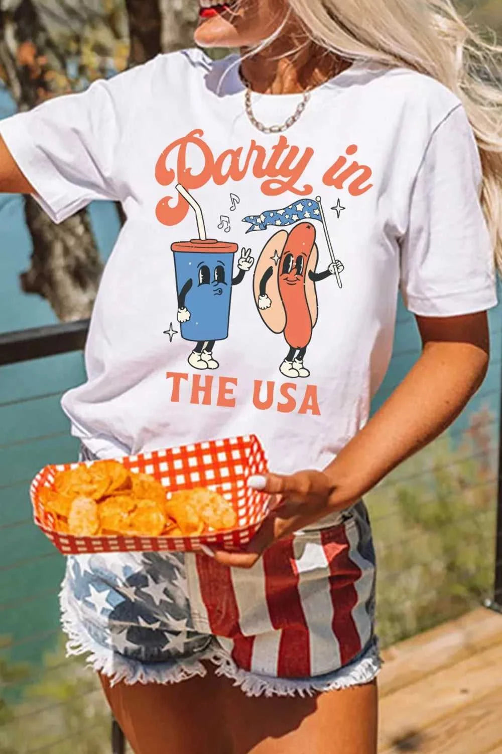 Party In The USA Patriotic Graphic Tee 100100134659354 30 Affordable Fashion Under $100 Jerry's Apparel 