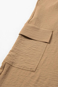 Drawstring Frilled Waist Wide Leg Utility Trousers 100100664290960 36 Affordable Fashion Under $100 Jerry's Apparel 