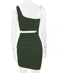 One-Shoulder Cutout Ruched Bodycon Mini Dress 101001098960768 27 Gifts for Her Jerry's Apparel 