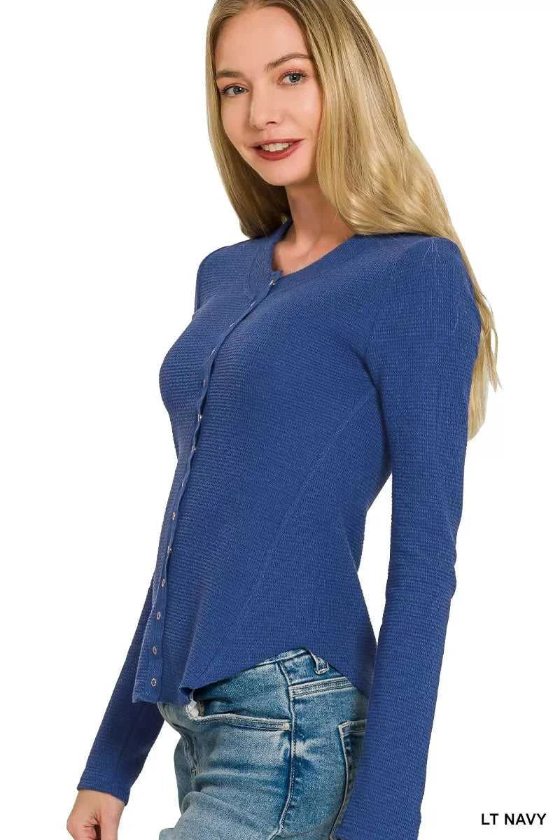 Zenana Double Knit Snap Button Shirts 100100714121616 28 Affordable Fashion Under $100 Jerry's Apparel 