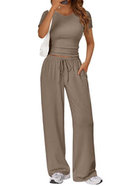 Round Neck Short Sleeve Tee and Pants Set 100100270766561 43 Affordable Fashion Under $100 Jerry's Apparel 