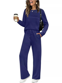 Full Size Casual Long Sleeve Crewneck Top and Drawstring Pants Set Plus Size 100100096071791 46 Affordable Fashion Under $100 Jerry's Apparel 