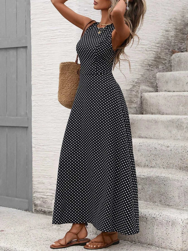 Sleeveless Polka Dot Maxi Dress 100100510800642 32 Gifts for Her Jerry's Apparel 