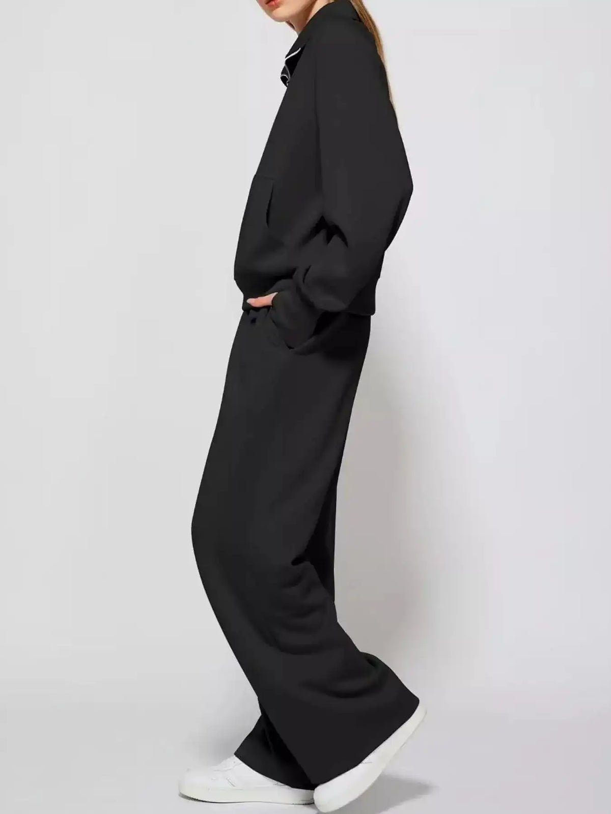Half-Zip Sweatshirt and Wide-Leg Pants Set 101001840100593 40 Affordable Fashion Under $100 Jerry's Apparel 