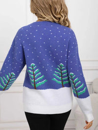 Tree Pattern Round Neck Sweater 100100194825917 46 Affordable Fashion Under $100 Jerry's Apparel 