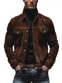 Men's Full Size Corduroy Button-Down Jacket Plus Size 100400366501040 58 Affordable Fashion Under $100 Jerry's Apparel 