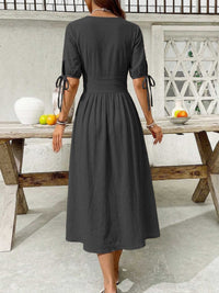 Button-Down Short Sleeve Midi Dress 100100773551026 41 Women's Midi Dress Affordable Boutique Dresses Under $50 Jerry's Apparel 