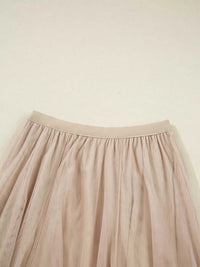 Tulle Mesh Overlay Flared Midi Skirt 100100431711620 39 Gifts for Her Jerry's Apparel 