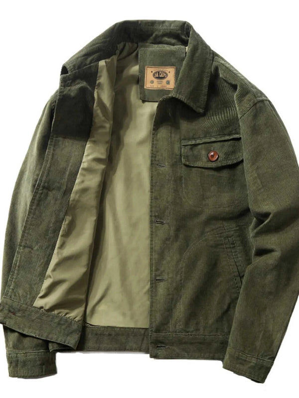Men's Plus Size Vintage Corduroy Casual Jacket 100400636611286 119 Fashion Forward Plus Size Clothing Jerry's Apparel 