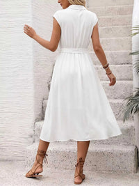 Cap Sleeve Tie Waist Midi Dress 100100916043824 41 Affordable Fashion Under $100 Jerry's Apparel 