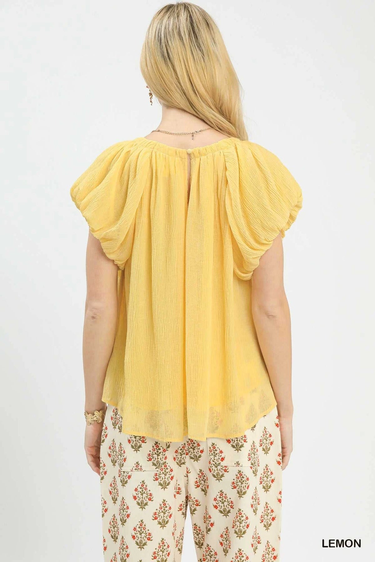 Umgee Crinkle Flutter Sleeve Peasant Top 100100417091501 51 Affordable Fashion Under $100 Jerry's Apparel 