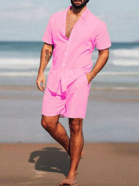 Men's Full Size Short Sleeve Shirt and Shorts Set Plus Size 100400016233105 37 Affordable Fashion Under $100 Jerry's Apparel 