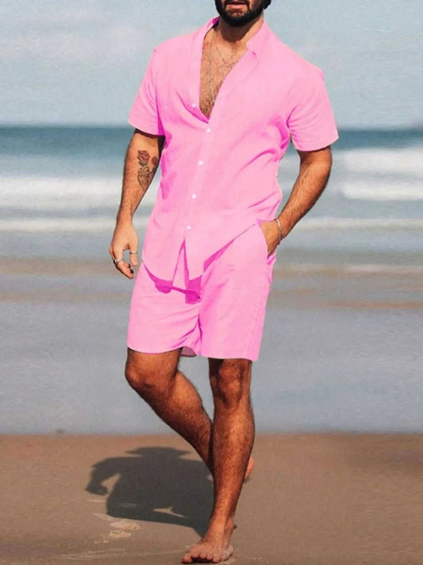 Men's Full Size Short Sleeve Shirt and Shorts Set Plus Size 100400016233105 37 Affordable Fashion Under $100 Jerry's Apparel 