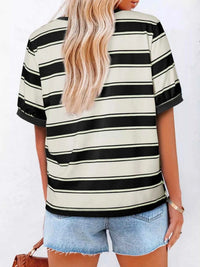 Striped Crew Neck T-Shirt 100100248569322 33 Affordable Fashion Under $100 Jerry's Apparel 