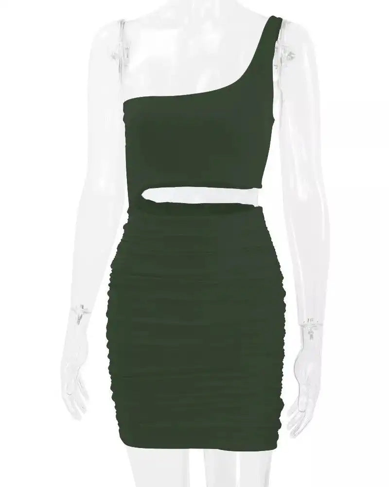 One-Shoulder Cutout Ruched Bodycon Mini Dress 101001098960768 27 Gifts for Her Jerry's Apparel 