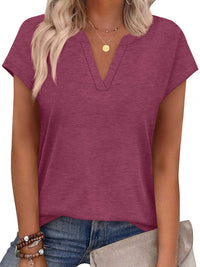 Notched Short Sleeve T-Shirt 100100058945563 25 Affordable Fashion Under $100 Jerry's Apparel 