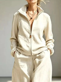 Full Size Zip-Up Jacket and Wide-Leg Pants Set Plus Size 101001541614338 62 Affordable Fashion Under $100 Jerry's Apparel 