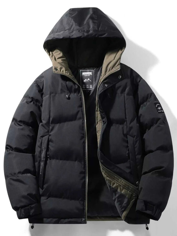 Men's Full Size Outdoor Padded Hooded Puffer Jacket Plus Size 100400974841148 102 Fashion Forward Plus Size Clothing Jerry's Apparel 