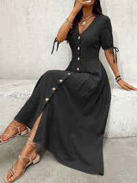 Button-Down Short Sleeve Midi Dress 100100773551026 41 Women's Midi Dress Affordable Boutique Dresses Under $50 Jerry's Apparel 