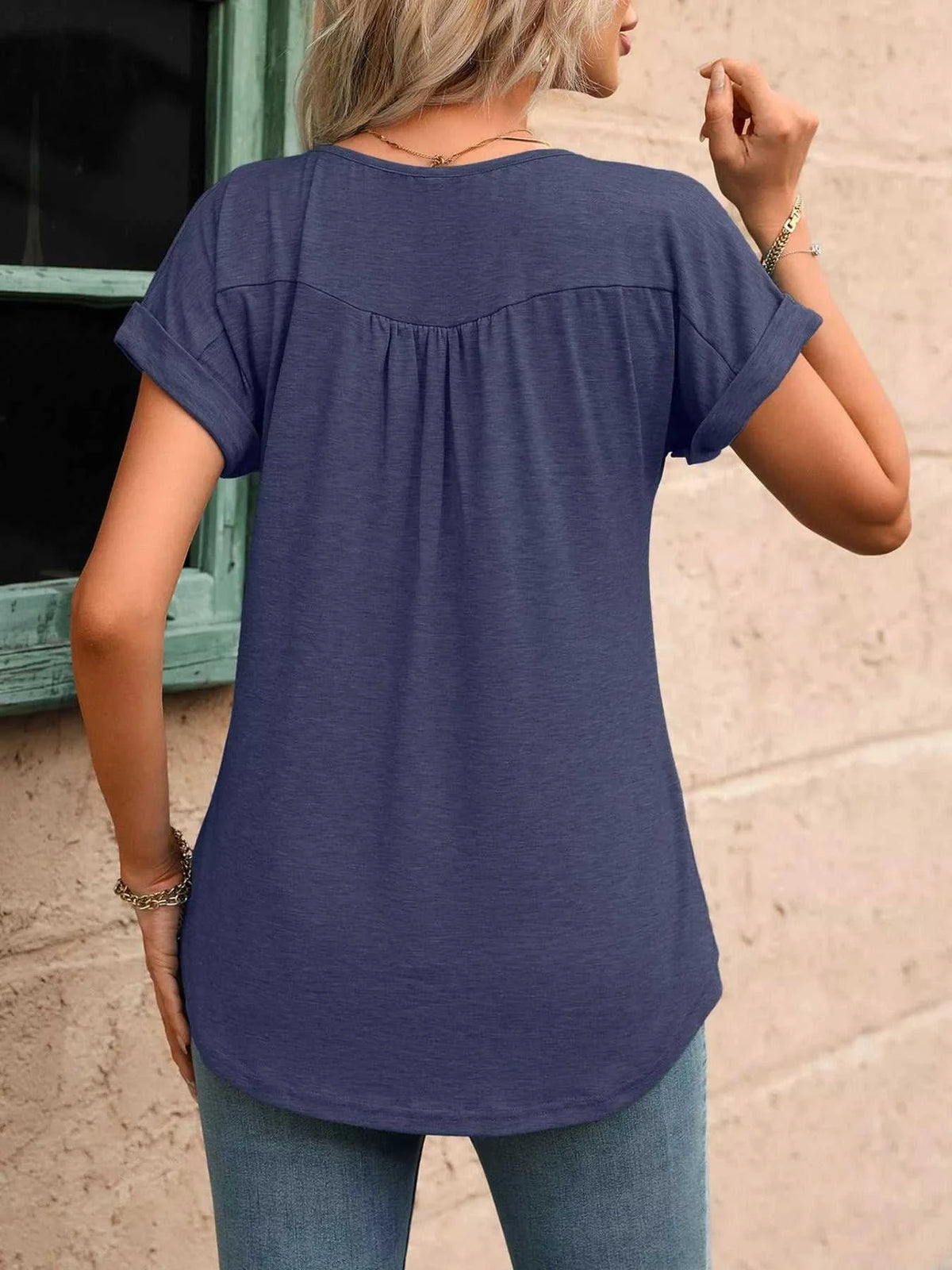 Casual Button Detail Henley T-Shirt 100100202602054 28 Affordable Fashion Under $100 Jerry's Apparel 