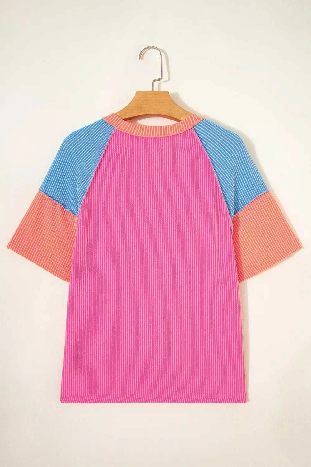 Color Block Twisted Ribbed Tee 100100151705454 27 Affordable Fashion Under $100 Jerry's Apparel 