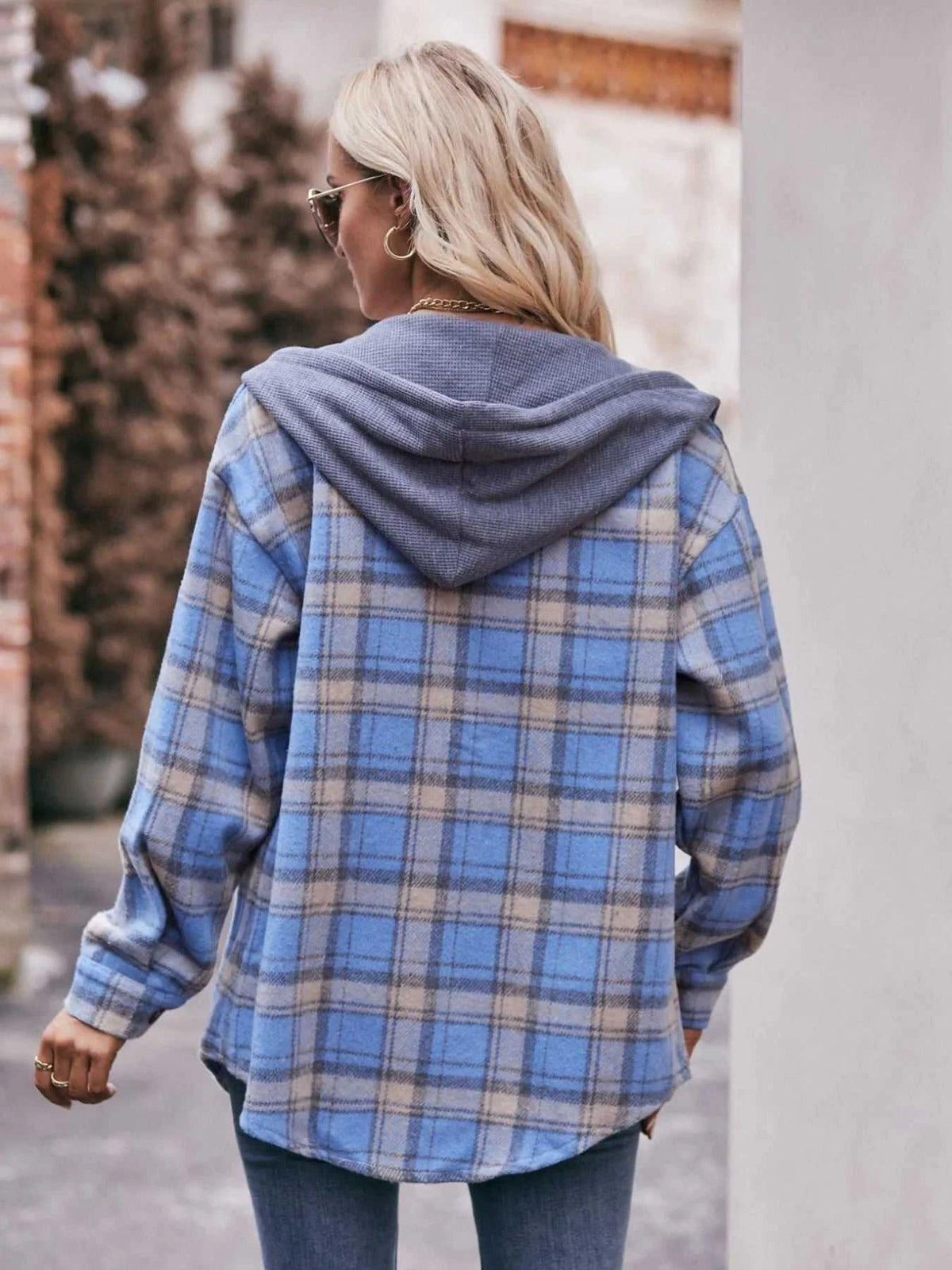 Oversized Plaid Button Up Shacket 100100074094768 50 Affordable Fashion Under $100 Jerry's Apparel 