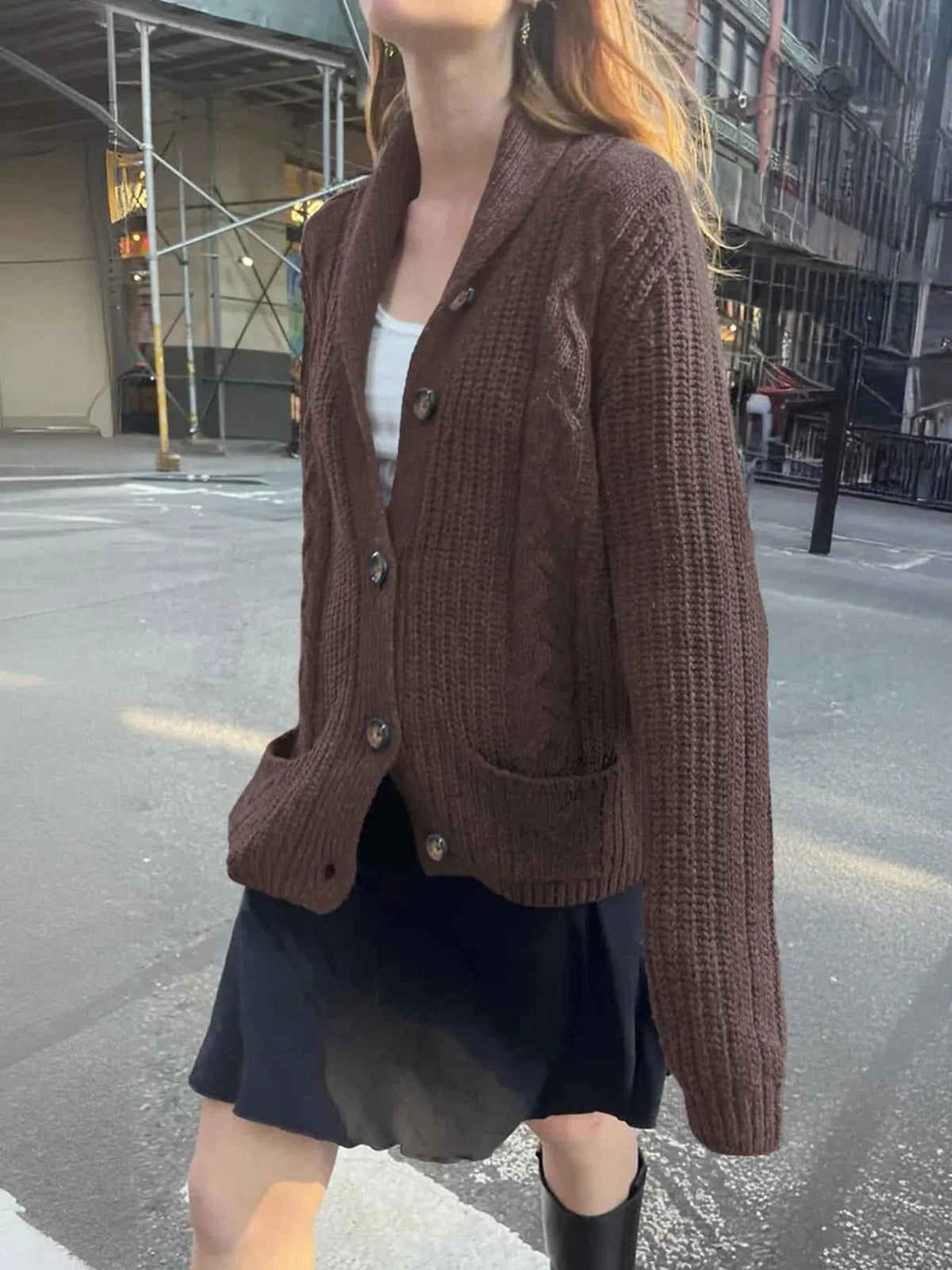 Cable Knit Button Up Cardigan 100100237685372 73 Affordable Fashion Under $100 Jerry's Apparel 