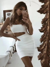 One-Shoulder Cutout Ruched Bodycon Mini Dress 101001098960768 27 Gifts for Her Jerry's Apparel 