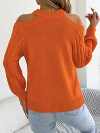 Cold Shoulder Cable Knit Sweater 101002208238460 36 Affordable Fashion Under $100 Jerry's Apparel 